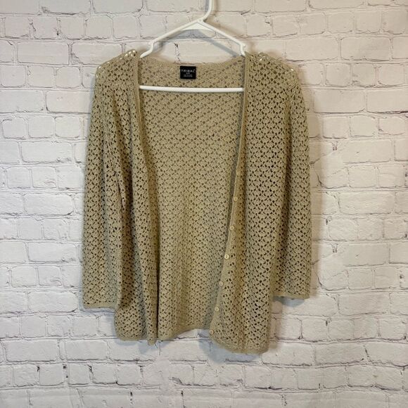 Tribal Tan Textured Knit Cardigan - Picture 1 of 7